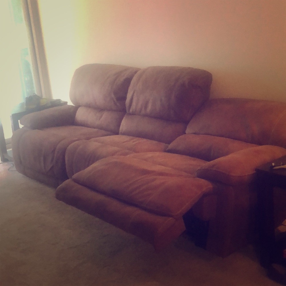 Couch that has three recliners